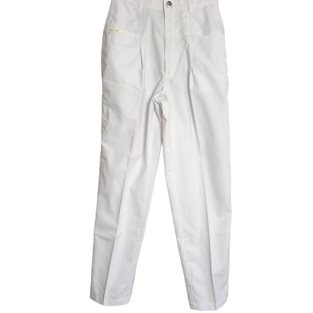 Gitano Vintage High Waist White Tapered Leg Women's Pants Size 7/8